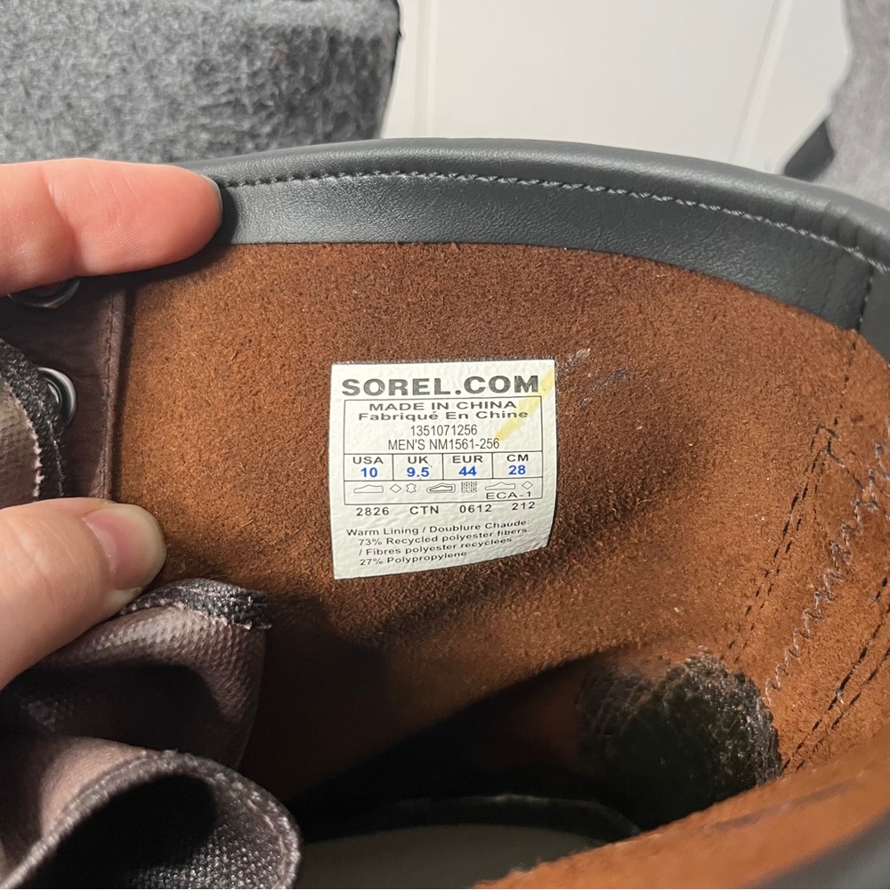 Sorel 1964 Premium Waterproof Handcrafted Winter Boots w Lining Leather Men10 - Picture 10 of 15